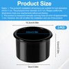 2Pcs Black Sofa Cup Holder, Drop-in Cup Holder Universal Plastic