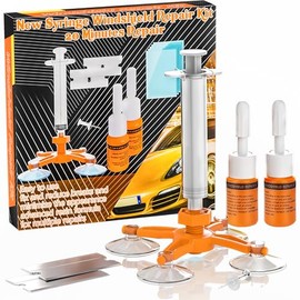 AODA Windshield Repair Kit, Upgraded Windshield Chip Repair Kit with Pressure Syringes,Automotive Windshield Crack Repair Kit