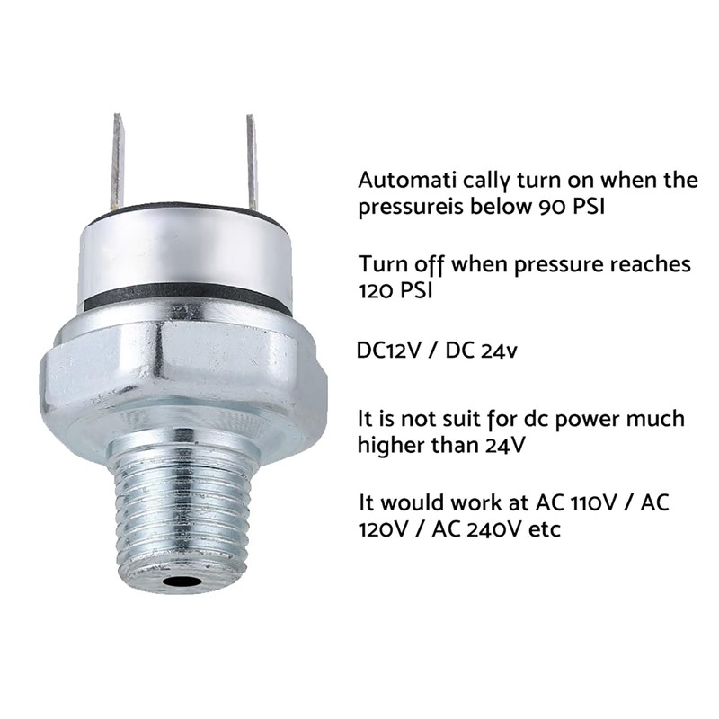 ALL IN RED BOX Air Compressor Pressure Switch 90-120 PSI