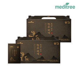 Meditree Raw Deer Antler Extract with Black Goat Flavor 2 Boxes (Total 60 Pouches) / 메디트리 흑염소 담은 생 녹용진액 2박스(총60포)