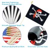 Newperlite Pirate Jolly Roger Stick Flag with Red Bandana Small