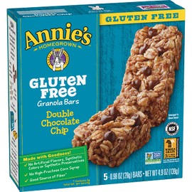 Annie's Gluten Free Chewy Granola Bars, Double Chocolate Chip Bars, .98 oz (5 Count)