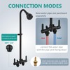 Aolemi Outdoor Shower Kit, 3-Inch Center, 2-Handle, Matte Black