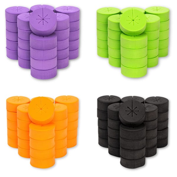 xGarden Neoprene Clone Collars - 120 Pack Cloning Collars, 2" Inch, Multi-Color - DIY Foam Cloner Inserts for Net Pots, Hydroponics, Aeroponics