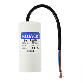 BOJACK CBB60 50uF 450V 50/60HZ Starting Capacitor, SH Motor Operating Capacitor, AC Motor Capacitor, with Wire