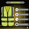 A-SAFETY High vis Reflective Security Vests with Pockets Zipper