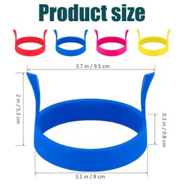 4 Pcs Fried Egg Ring Set – Non-Stick, Heat-Resistant Egg Rings for Cooking Perfectly Shaped Eggs, Pancakes & More – Egg Molds with Handle for Easy Cooking & Flipping