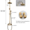 MOSSON Antique Brass Shower System Bathroom Shower Faucet Set with