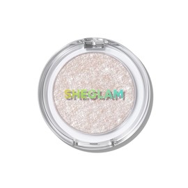 SHEGLAM Enigma Sparkly Eyeshadow Longwear Eyeshadow Single, High-Pigment Eye Shadow Compact, Smooth & Blendable Colors-Pure