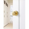 SORWDUERM Dummy Gold Door Knobs Interior Satin Brass Dummy Door