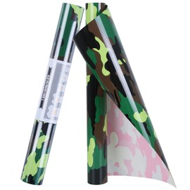 TORC Army Green Camouflage Heat Transfer Vinyl 12 inch x 10 ft, Camo HTV Vinyl Iron on Transfer for T-Shirts