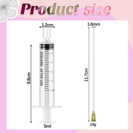 Geiserailie 6 Packs Perfume Refill Tools Kit with Soft Plastic Tube Small Perfume Decanter Kit Extractor for Ink, Pen, Printer Filling, Refillable Liquid Dispensing and Measuring(Clear,5ml)