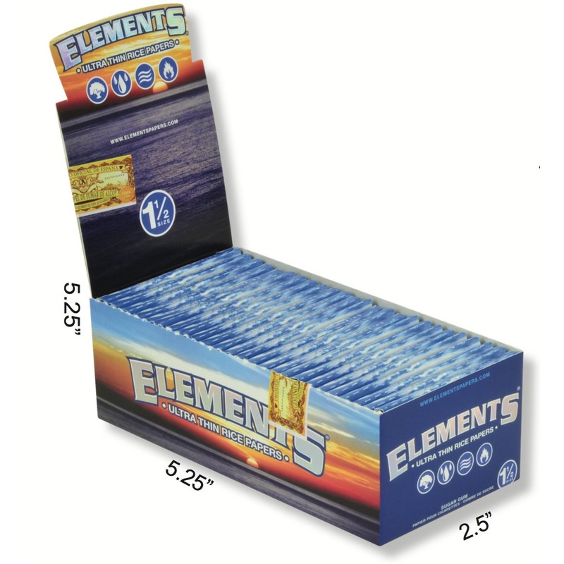 Elements Ultra Thin Rice Papers 1 1/2 Size 79mm Wide