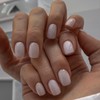 Nude Square Press on Nails Short Fake Nails Acrylic Full