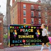 Zliisang 5.9X3.6ft Goodbye Summer Back to School Backdrop Welcome Back