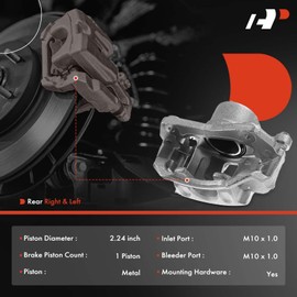 A-Premium Disc Brake Caliper Assembly with Bracket Compatible with Select Hyundai and Kia Models - Tucson 2010-2012, For Sportage 2011, FWD - Front Driver and Passenger Side, 2-PC Set