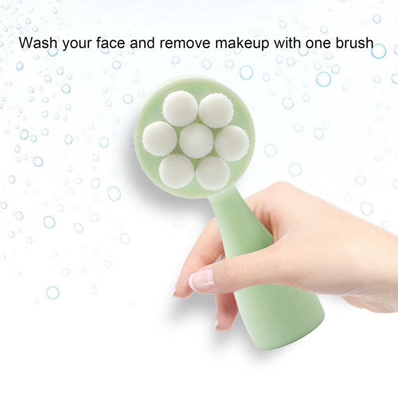 3pcs Facial Cleansing Brush Deep Cleansing Exfoliation Removing Blackhead Massaging