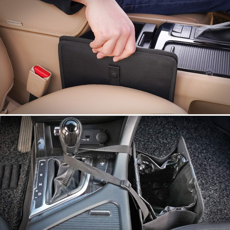 KMMOTORS Car Trash Can, Jopps, Car Trash Bag Hanging, Fordable