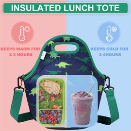 Lonchera para Niños, VASCHY Bolsa de Almuerzo de Neopreno Liviano para Niños Pequeños y Niñas a la Escuela Guardería Jardín de Infantes