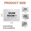 Tactile Exam Room Number Sign 1-3 with Braille - 5"