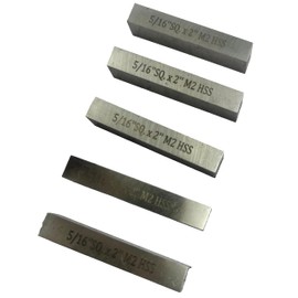 Assorts Pack of 5 x HSS M2 Cutting Tool Bits for Milling Fly Cutters & Lathe's Turning Tools (5/16" Square x 2" Long)