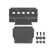 Hooke Road Front Skid Plate Textured Black Steel Offroad Accessories