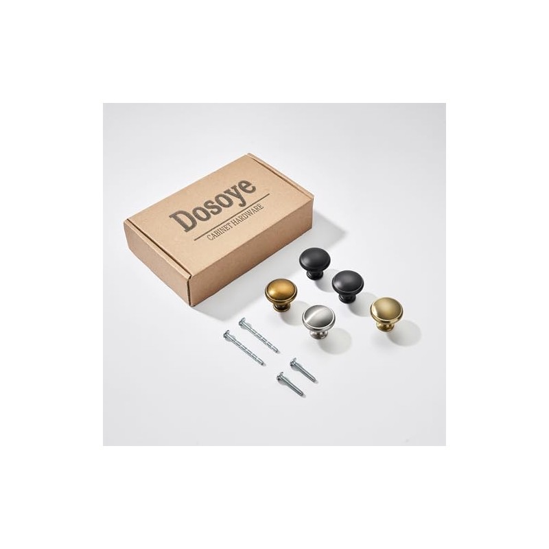 5 Pack Cabinet Knobs Matte Black Drawer Knob Kitchen Hardware