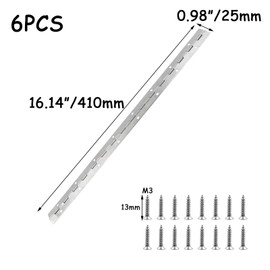 HEVSTIL 4-Pack Long Folding Butt Hinges – Heavy-Duty Iron Door & Window Hinges – Ideal for Cabinets, Jewelry Boxes, Piano, DIY Projects – Includes Screws for Easy Installation, 410×25mm