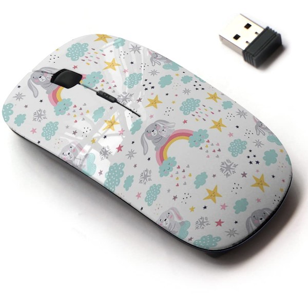 2.4G Wireless Mouse with Cute Pattern Design for All Laptops