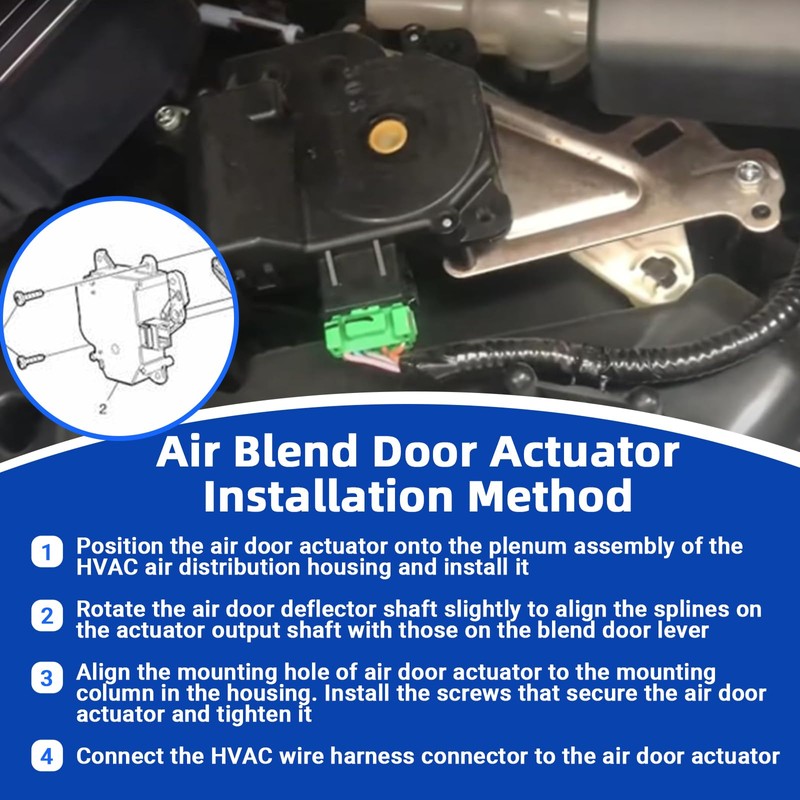 MILIPARTS HVAC Heater Blend Door Actuator,Temperature Driver Motor Assembly Compatible