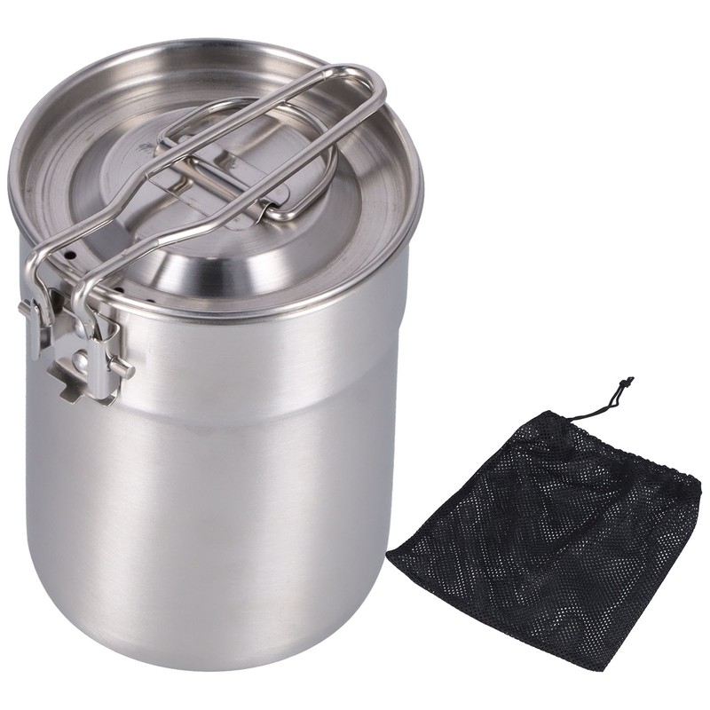 Outdoor Coffee Maker Cup 1L Camping Cooking Pot with Foldable