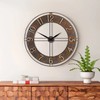 Old Oak 30-Inch Large Metal Decorative Rusty Wall Clock with