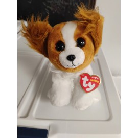 Ty Beanie Baby - BARKS the Papillon Dog 6" NEW MWMTs Plush Stuffed Animal Toy