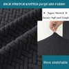 HFCNMY Ottoman Cover Square,Stretch Knitted Jacquard Square Ottoman Cover Thick