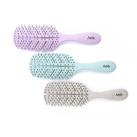 Curved Leaf Shape Ecove Lush 1P Tangle Prevention Volume Maintaining Hair Comb - Beige / 커브 잎모양 에코브 러쉬 1P 엉킴 방지 볼륨 유지 헤어빗 - 베이지