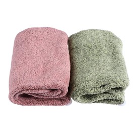Healeved 2 Pcs Bamboo Charcoal Quick-Dry Hair Towel Wrap Set for Women Super Absorbent Hair Drying Head Wraps Anti-Frizz Bathing Accessories