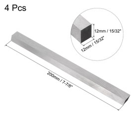 sourcing map Square Lathe Tool Bit Blank 12mm x 12mm x 200mm (15/32" x 15/32" x 7-7/8") HSS (High Speed Steel) Lathe Turning Tool Milling Blanks Rectangular Fly Cutter Mill Blank