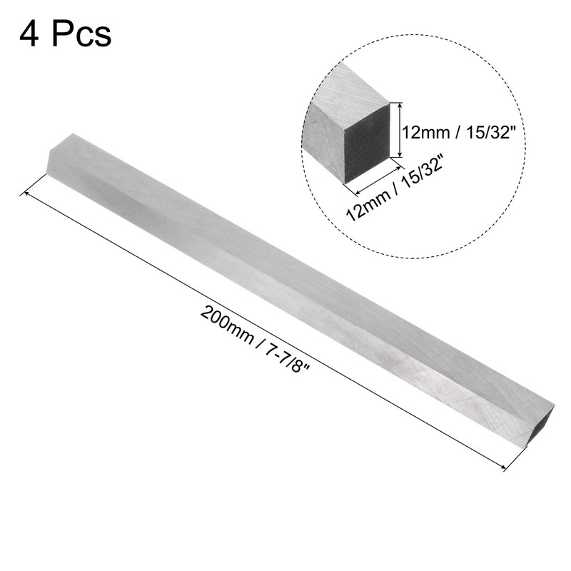 sourcing map Square Lathe Tool Bit Blank 12mm x 12mm