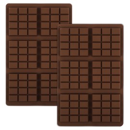 SSYR&P 2 Stück BPA-freie Silikon-Antihaft-Schokoladenformen aus tiefem Silikon für selbstgemachte Schokoriegel, Pralinen, Wachsschmelzen und Backprojekte, Stil C