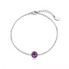 Philip Jones Purple Crystal Anklet Created with Zircondia® Crystals