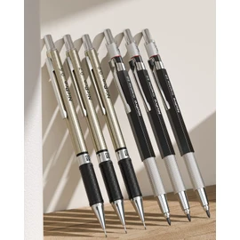 Nicpro 29PCS Art Mechanical Pencils Set in Leather Case, Metal Drafting Pencil 0.5, 0.7, 0.9 mm, 2mm Lead Pencil Holders for Sketching Drawing With 15 Tube (4B 2B HB 2H 4H)Lead Refills (Black &Colors)