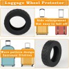 N/A 8 Pcs Silicone Luggage Wheel Covers for Suitcase Wheel