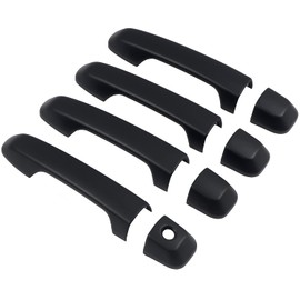 HIGH FLYING for Toyota 4Runner 5th Gen. 2010-2024 Car ABS Matte Black Side Door Handles Cover Trim 8pcs (Without Keyless Hole), NOT Fit Limited