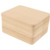 teemando® 8 x Beech Wood Coasters 10cm Decorative Coasters for
