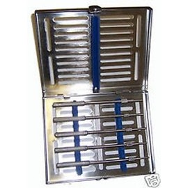 5 Sinus Osteotomes Concave Straight with Free Sterilization Cassette Dental