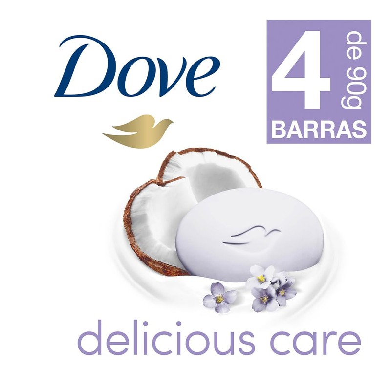 Jabón Dove Delicious Care Leche de Coco y Jazmín 4