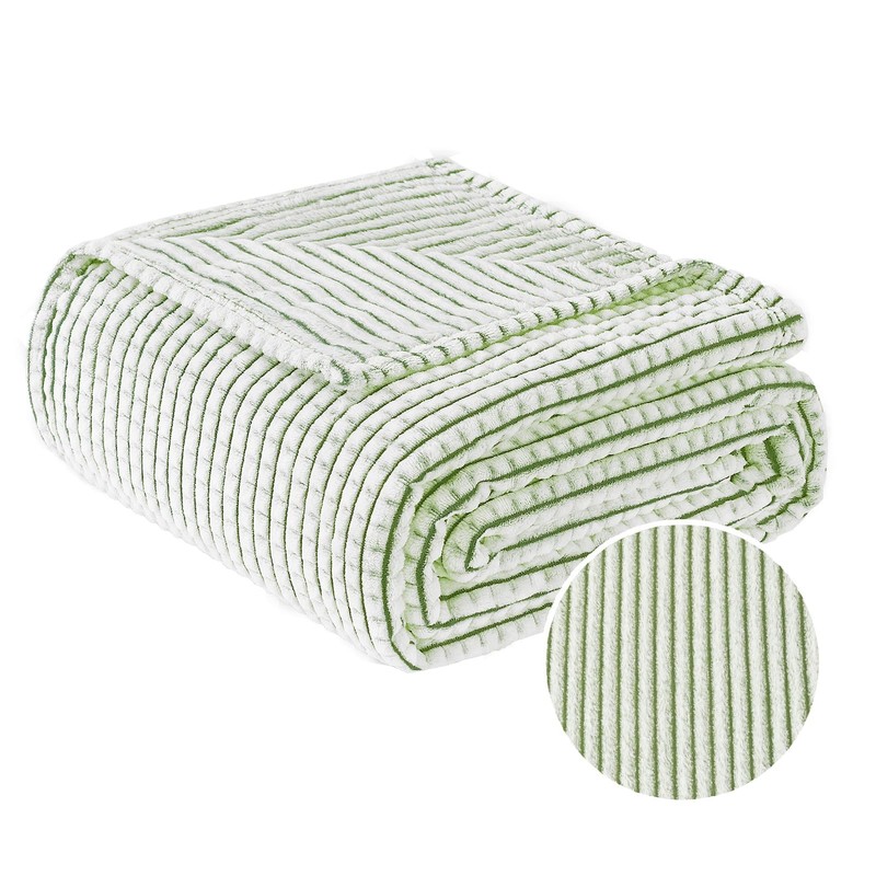 FY FIBER HOUSE Fleece Cuddly Blankets with Chequered, Extra Soft