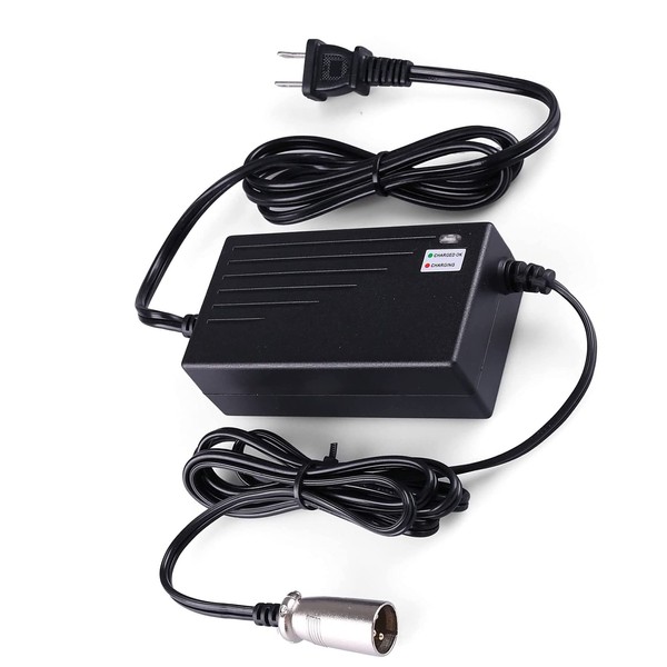 24V 2A Battery Charger for GoGo Mobility Scooter - Premium 24V 2000mA Quick Charger (3-Pin XLR Connector) for Drive Medical, Go-Go Elite Traveller, Jazzy Power Chair, Pride Mobility, ShopRider, Ezip