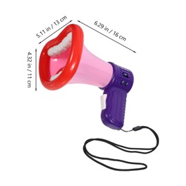 STOBOK Voice Changer Microphone for Kids Multi Voice Changer Toys Mouth Voice Changing Amplifier Recording Megaphone Trick Joke Toys for Kids Gifts, Red