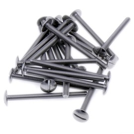 M3 (3mm x 40mm) Slot Mushroom Machine Screw (Bolt) - Stainless Steel (A2) (Pack of 20)
